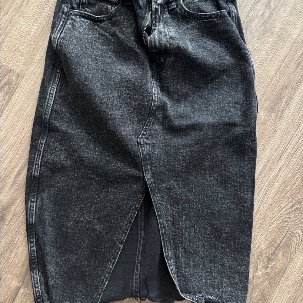Abercrombie & Fitch Charcoal Denim Skirt